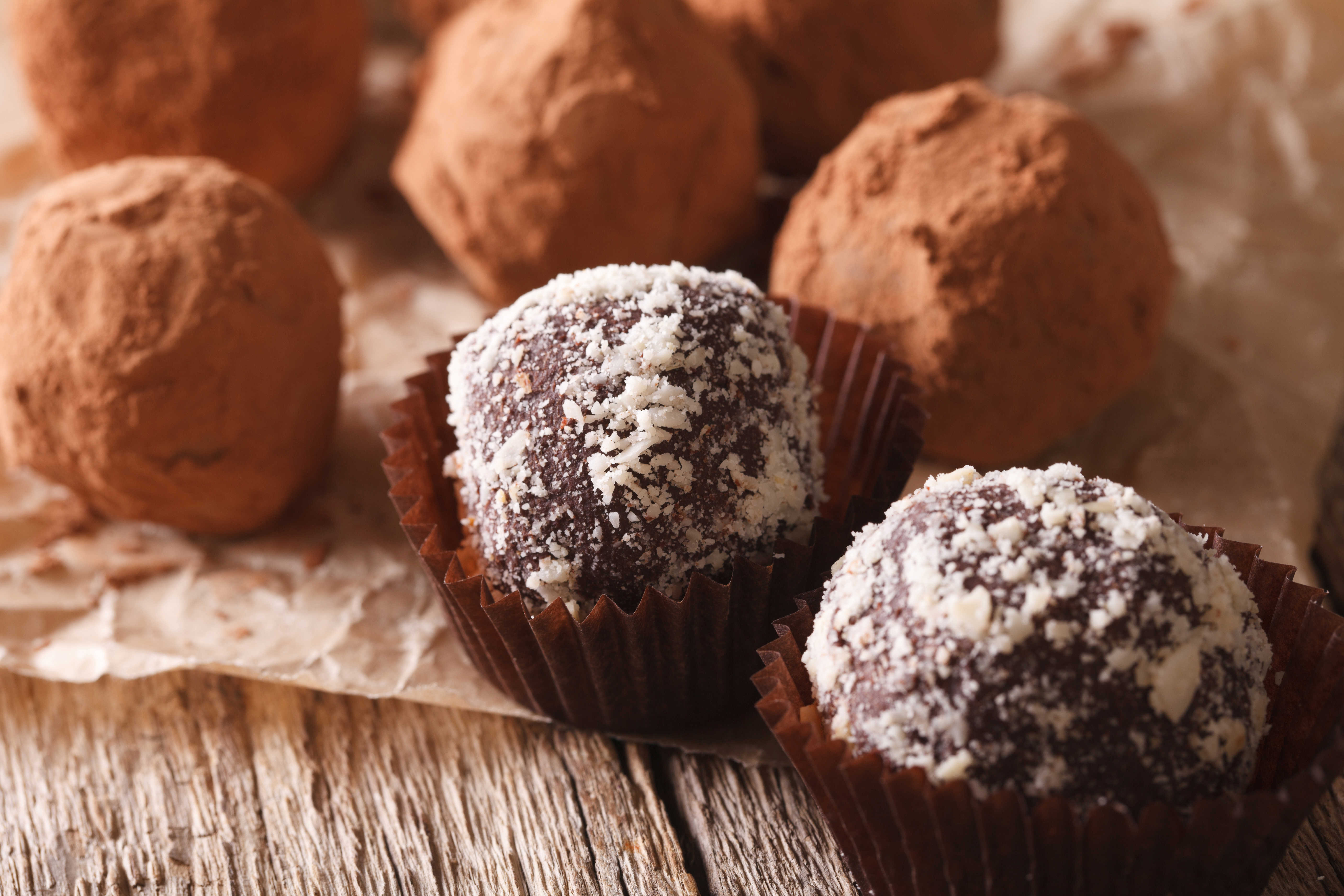 5-6 Trøffelkugler med kokos