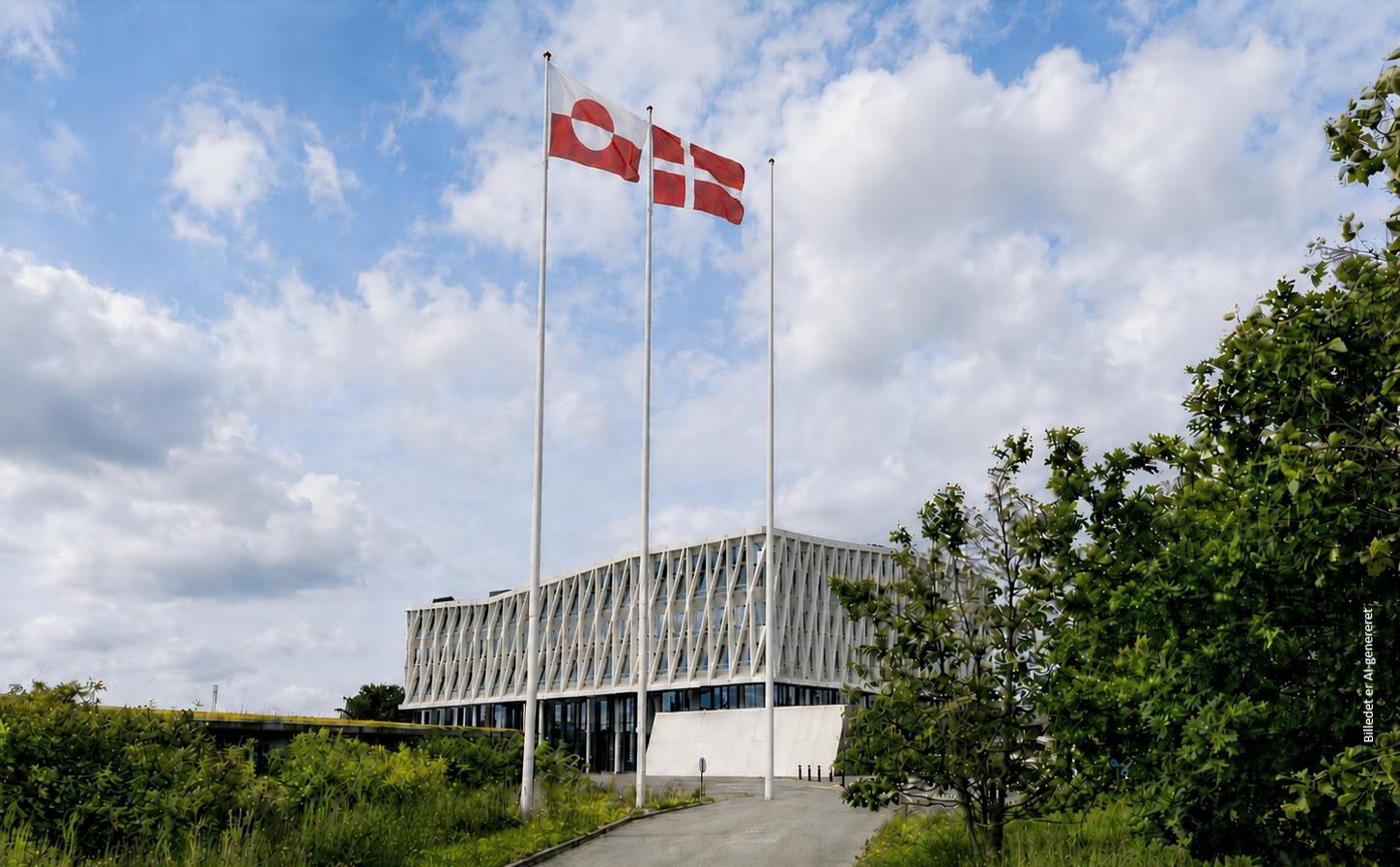 Grønland Danmark Flag Viborg Rådhus