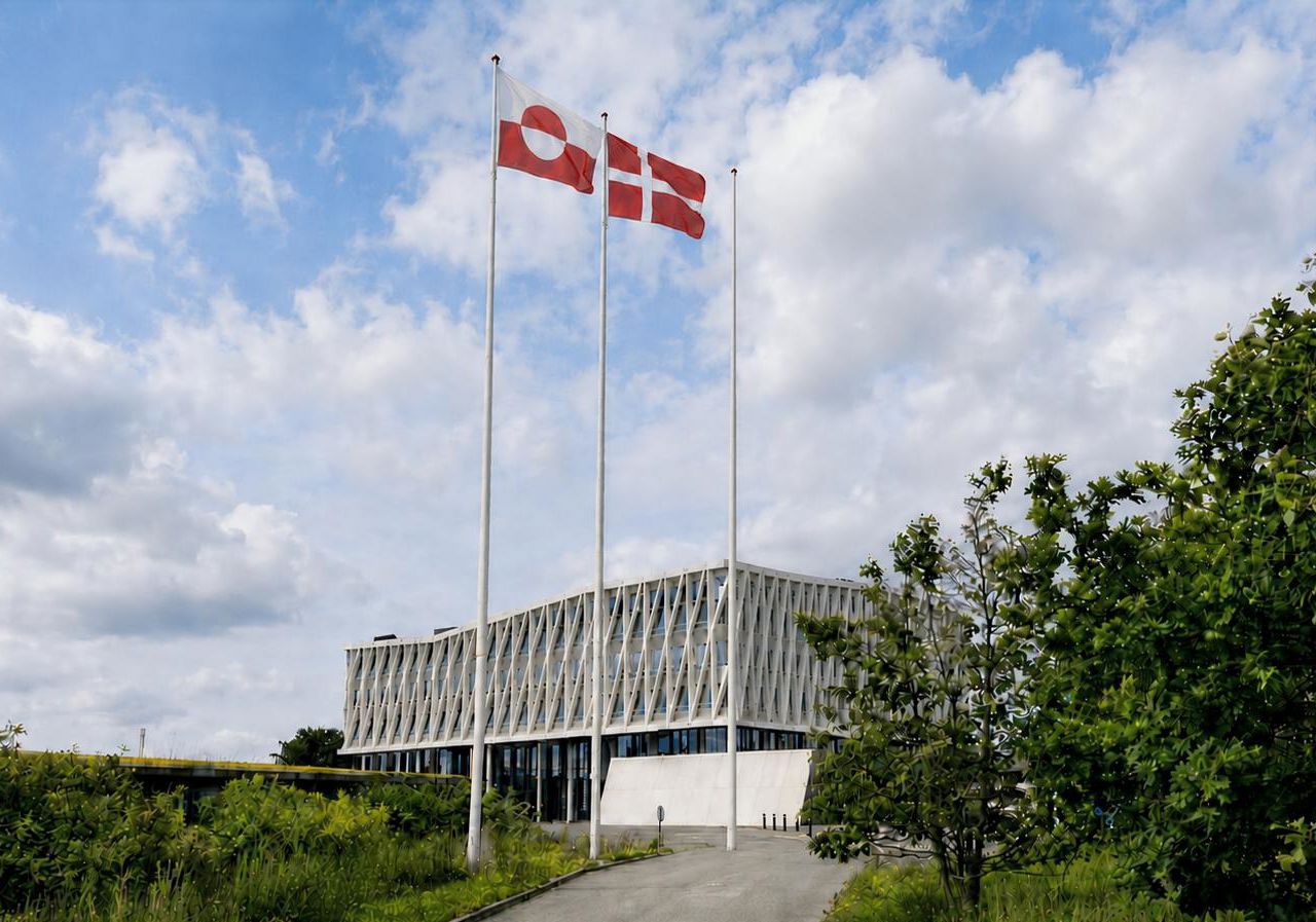Grønland Danmark Flag Viborg Rådhus