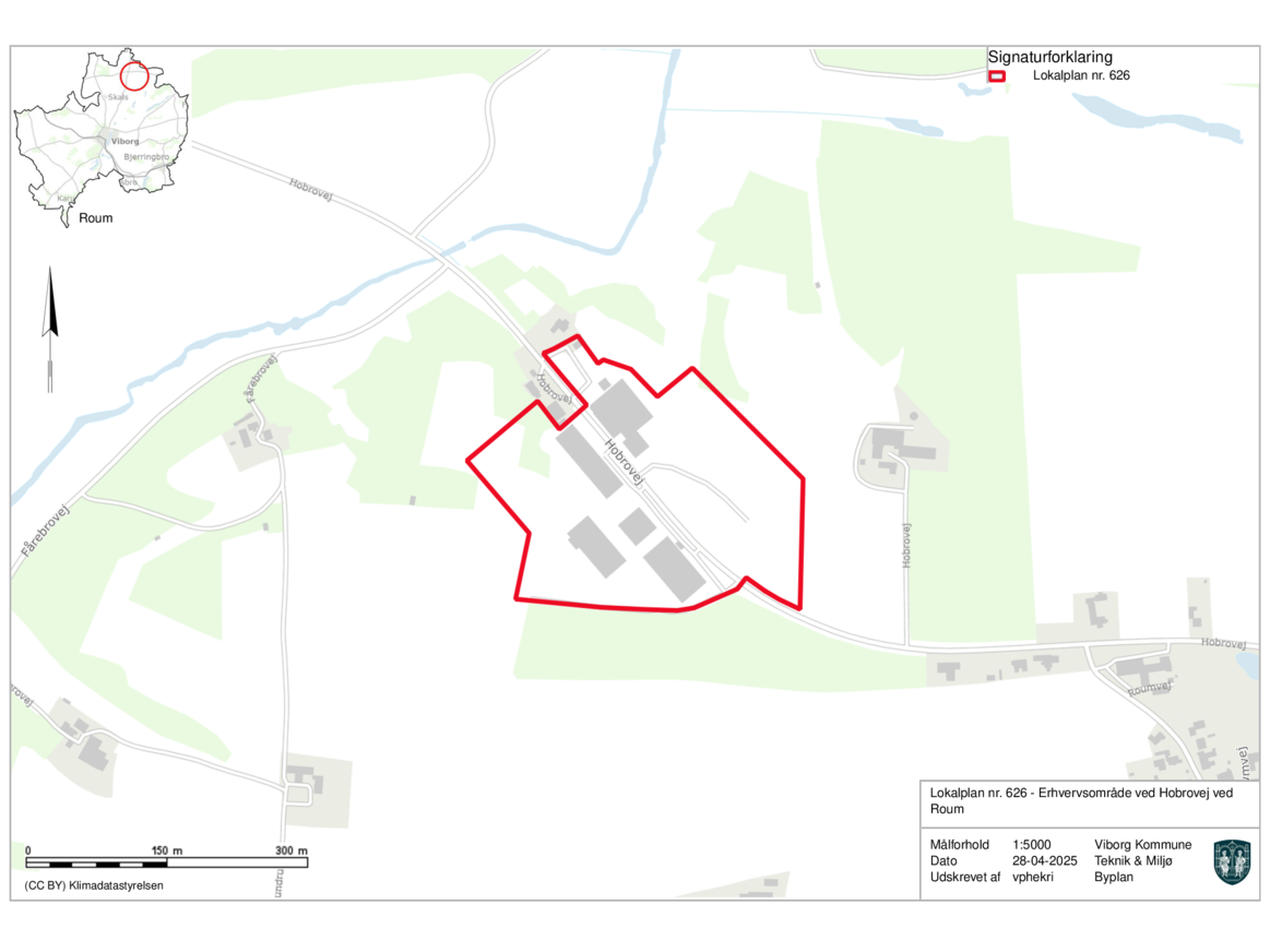 Erhvervsområde ved Hobrovej i Roum