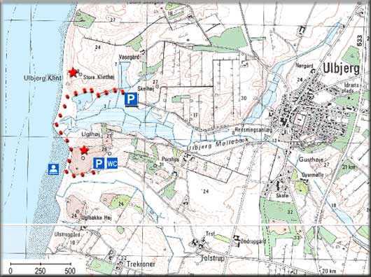 Kort over Ulbjerg-området