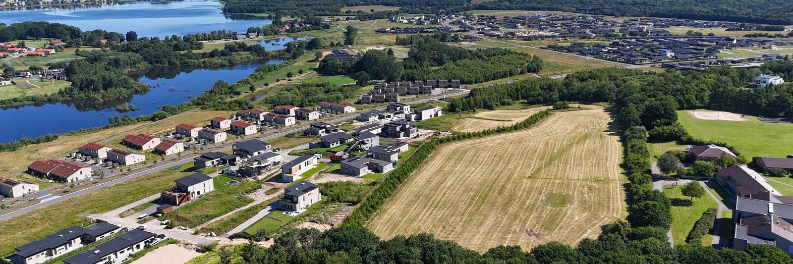 Luftfoto af ny bydel